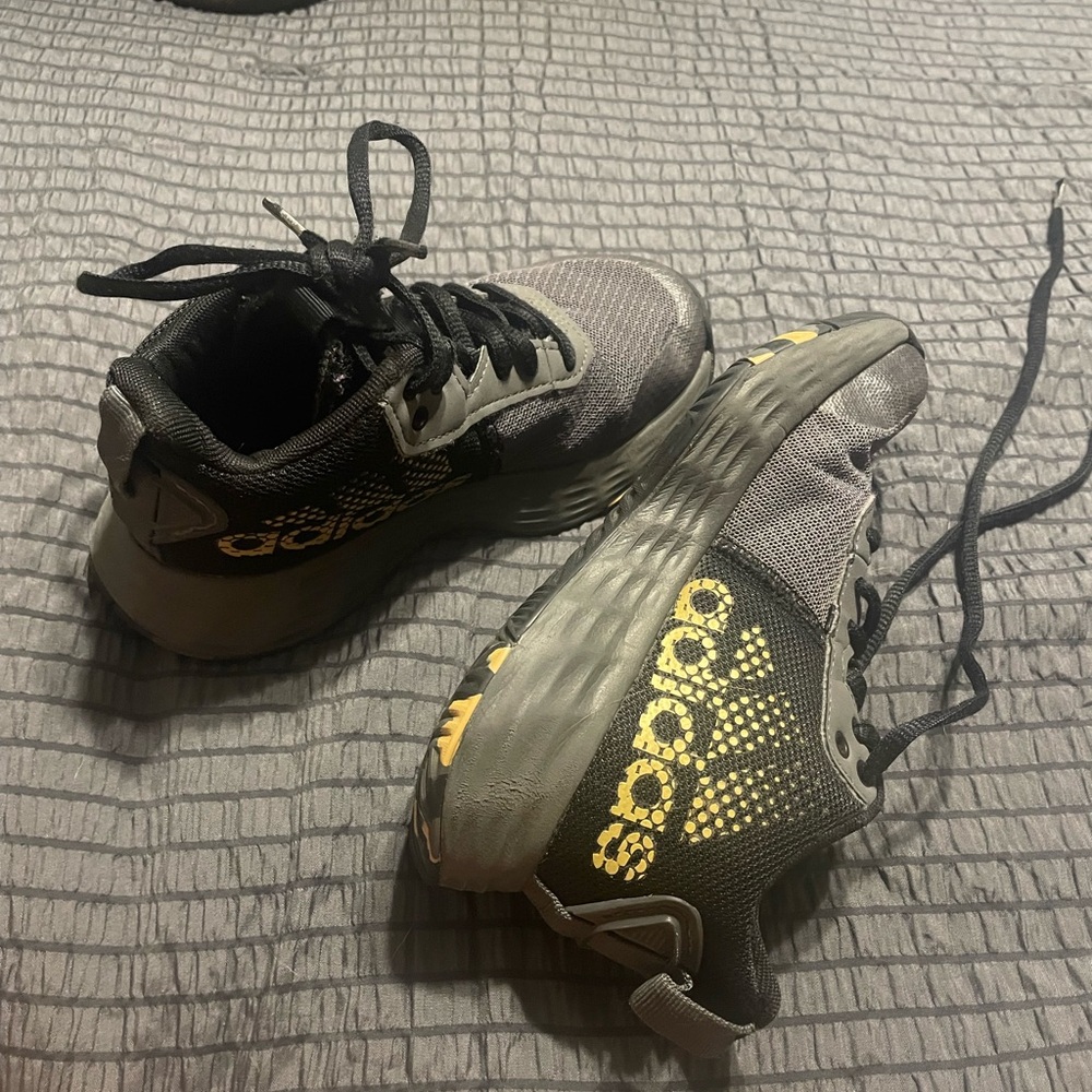 Adidas Gray and Yellow Athletic Shoes